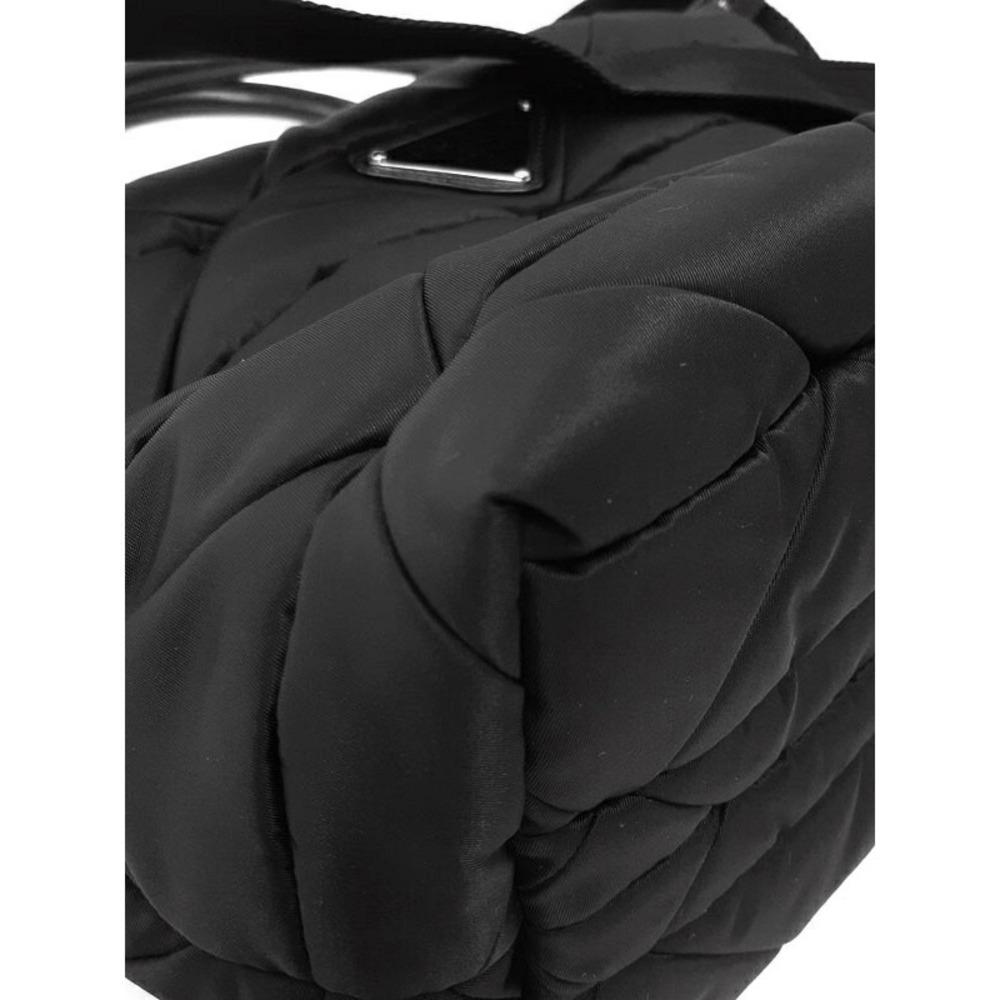 Prada Padded ReNylon Tote Bag black quilted bag triangle logo - Picture 6 of 9